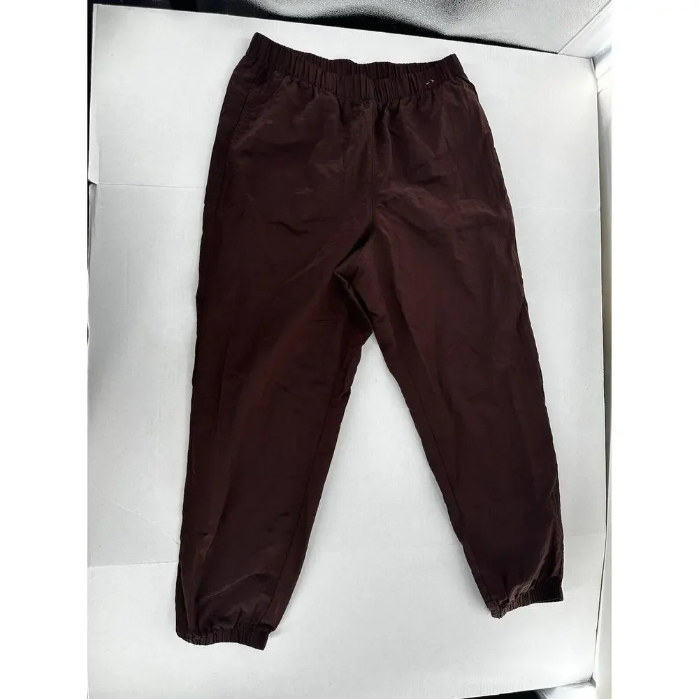 Gap Windbreaker Jogger Pants Sz L 80’s Inspired Y2K Sporty Athletic Retro Brown - Picture 2 of 7